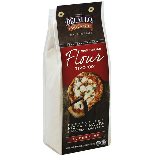 DELALLO - FLOUR TYPE 00 ORG 17.6 OZ - Pack of 10