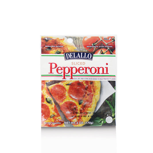 DELALLO - PEPPERONI SLICED POUCH 6 OZ - Pack of 12