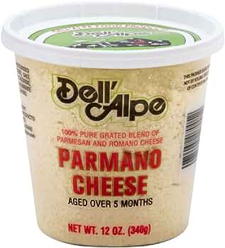 Dell' Alpe - Grated Parmano Cheese 12 Oz | Pack of 6