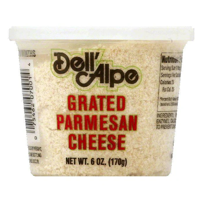 Dell' Alpe - Grated Parm Cheese 6 Oz | Pack of 12