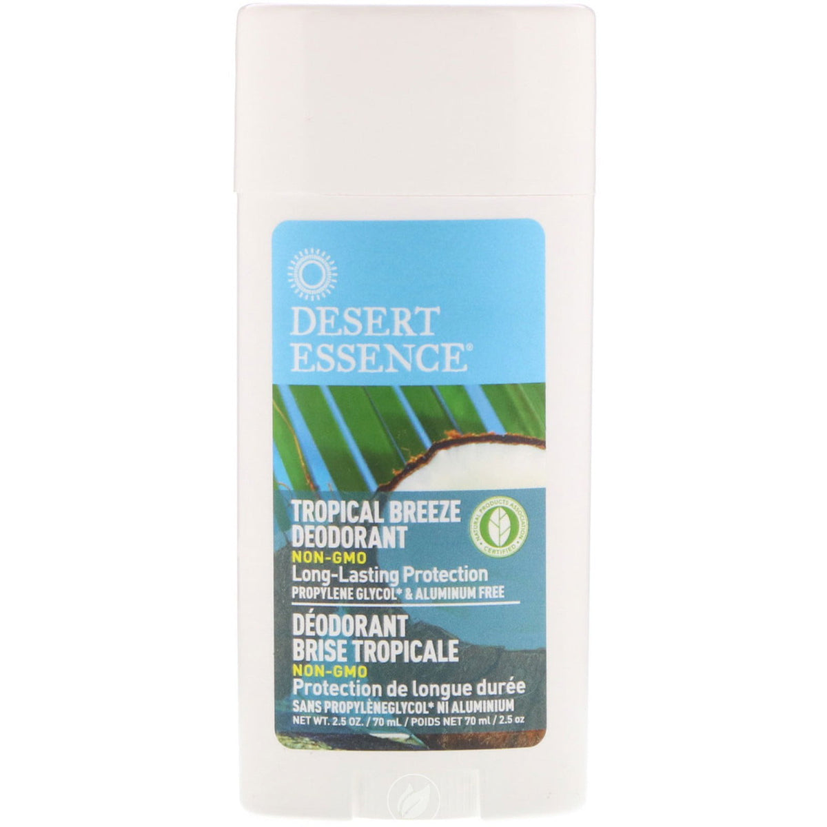 DESERT ESSENCE - SOLID DEODORANT TROPICAL BREEZE, 2.5  Oz