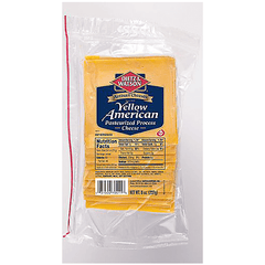 Dietz and Watson - Cheese Yellow American Sliced, 8 oz - Pack of 12