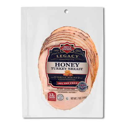 DIETZ AND WATSON - TURKEY BREAST HONEY 7 OZ - Pack of 12