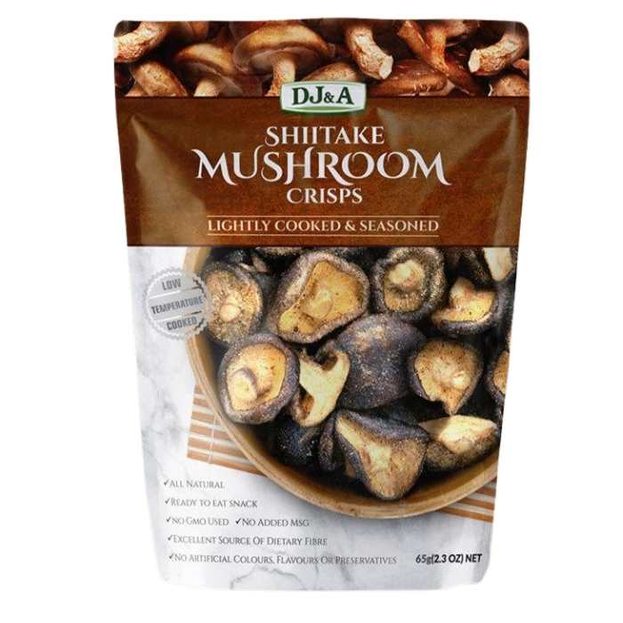DJ&A - Shiitake Mushroom Crisps, 2.29oz - Front