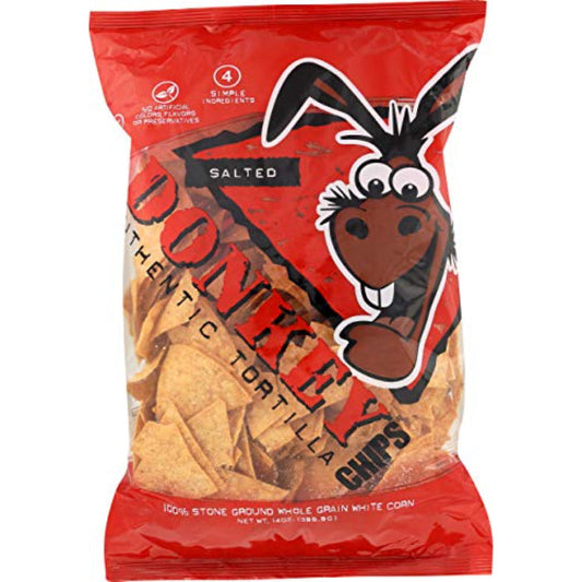 DONKEY CHIP CHIPS TORTILLA SALTED 11 OZ - Pack of 12