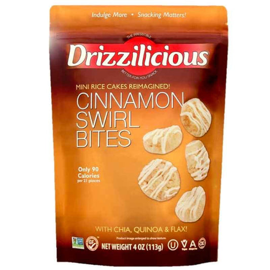 Drizzilicious - Rice Crisp Mini Cinnamon Swirl 4 Oz - Pack of 6