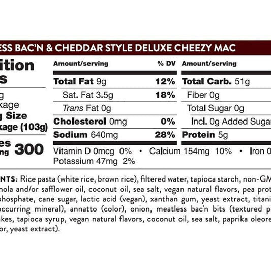 Daiya-Mac & Cheese Meatless Bacon Cheddar