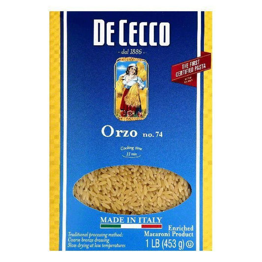 De Cecco - Orzo Pasta, 16 Oz - Pack Of 20