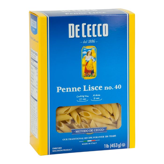 De Cecco - Penne Lisce Pasta, 16 Oz - Pack Of 12