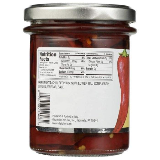 DeLallo - Calabrian Chile Peppers, 6oz - back