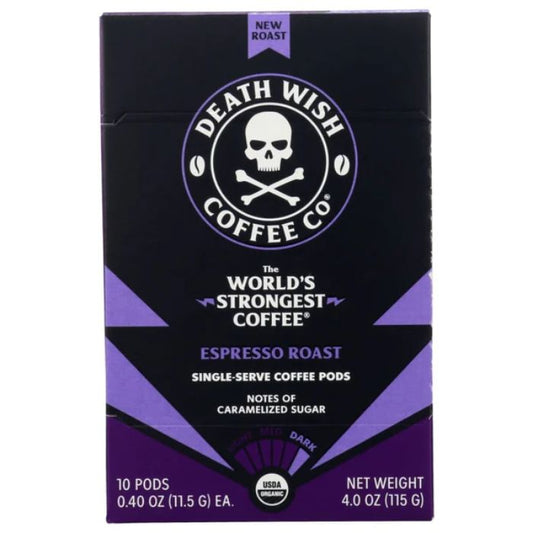 Death Wish Coffee Coffe Ss Esprss Rost Org 10 Ct - Pack Of 6