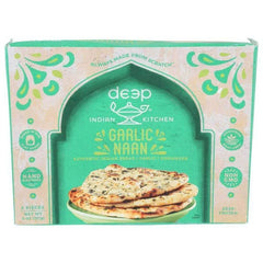 Deep Indian Kitchen - Bread Garlic Naan 8 Oz - Pack Of 8