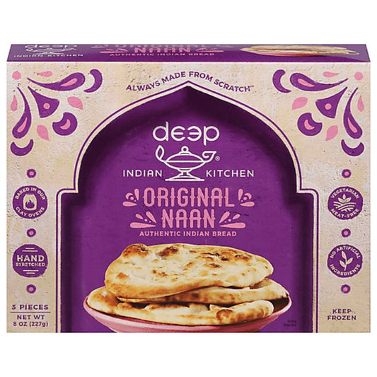 Deep Indian Kitchen - Naan Original 8 Oz - Pack Of 8