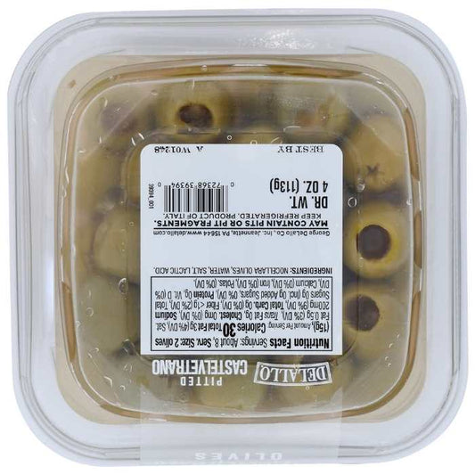 Delallo - Green Pitted Olives Castelvetrano - 4oz - back