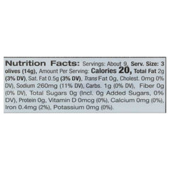 Delallo - Kalamata Olives Pitted - 7oz - nutritional facts