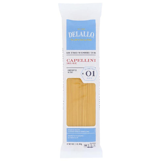 Delallo Pasta Capellini #01, 16 oz _ pack of 4