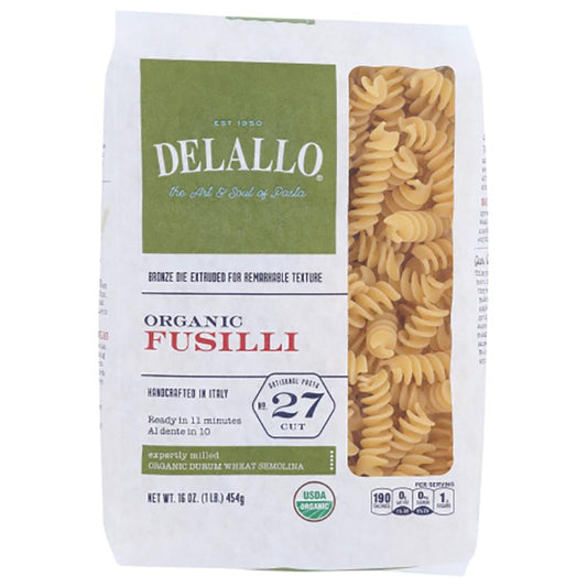 Delallo Pasta Fusilli #27, 16 oz _ pack of 4