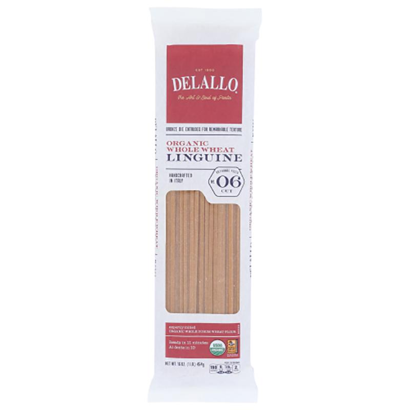 Delallo Pasta Whole Wheat Linguine, 16 oz _ pack of 4