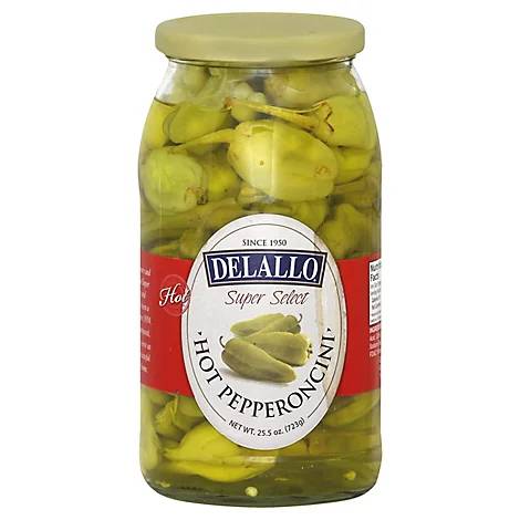 Delallo Hot Pepperoncini - 25.5oz
 | Pack of 6 - PlantX US