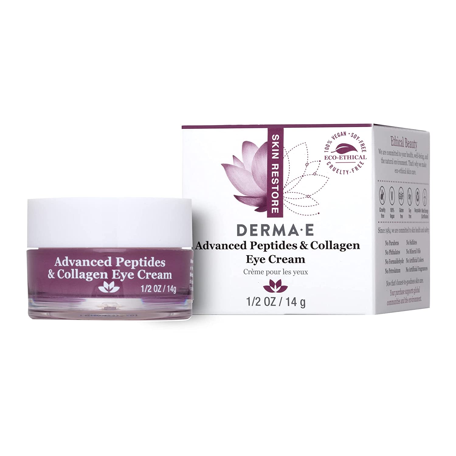 Derma E - Advanced Peptides & Collagen Eye Cream , 12  Oz