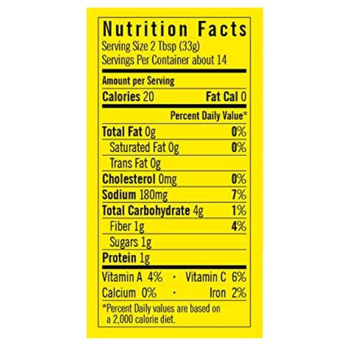 Desert Pepper - Corn Black Bean Red Pepper Salsa, 16oz - nutrition facts