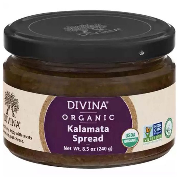 Divina Olive Sprd Kalamata Org 8.5 Oz - Pack Of 6