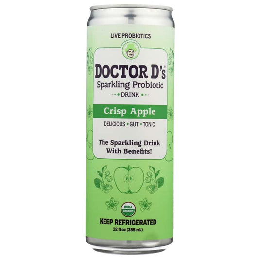 Doctor Ds Delicious Water - Sparkling Water Probiotic Apple Crisp, 12fo  Pack of 6