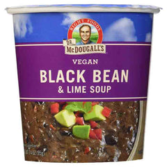 Dr. McDougall's Vegan Black Bean & Lime Soup, 3.4 oz   Pack of 6