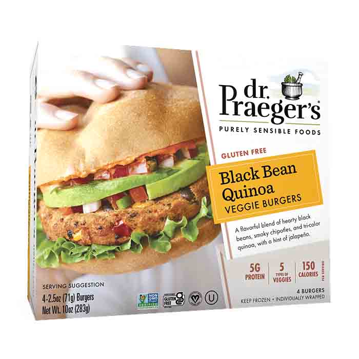 Dr Praeger's - Burger Veggie - Black Bean, 10oz