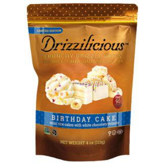 DRIZZILICIOUS - Rice Crisp Mini Birthday Cake 4OZ ( Pack of 6)