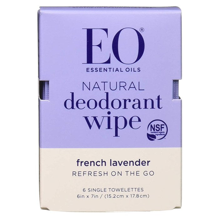 EO - Deoderant Wipes Lavender, 6 Pack