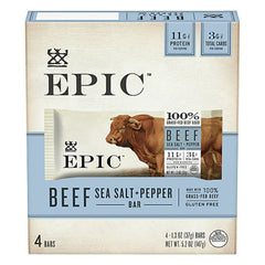 Epic - Beef Sea Salt - Pepper Bar 4Pk, 5.2 Oz - Pack of 8