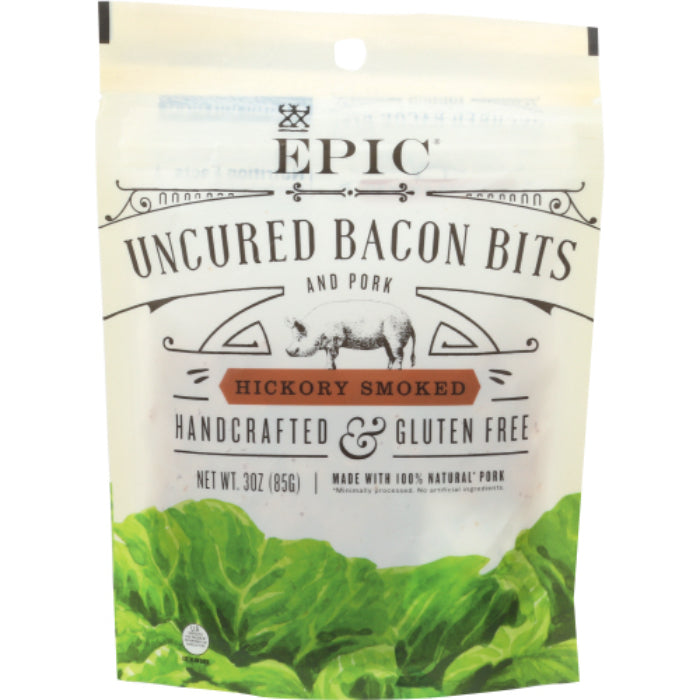 Epic - Uncured Bacon Bits Hickory Smoked, 3 Oz - Pack of 10