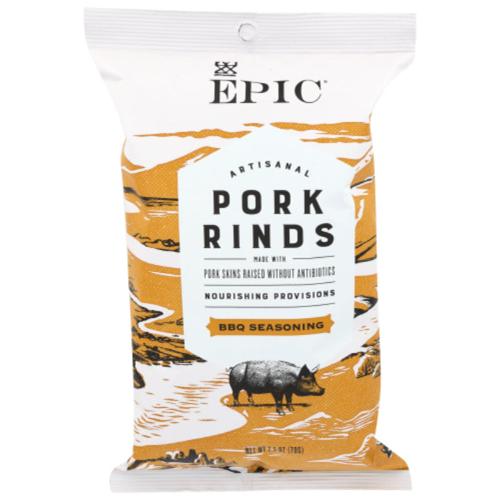 Epic - Bbq Texas Pork Rinds, 2.5 Oz - Pack of 12