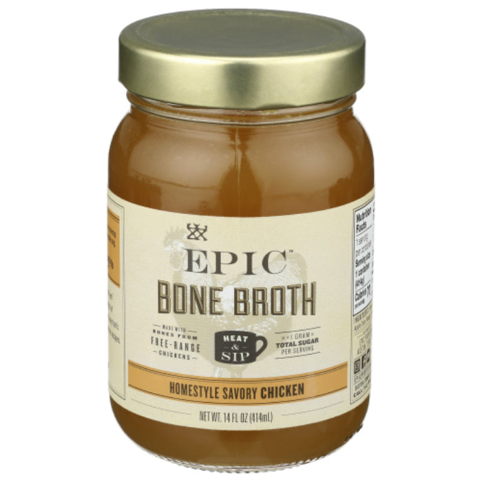 Epic - Homestyle Savory Chicken Bone Broth, 14 Oz - Pack of 6