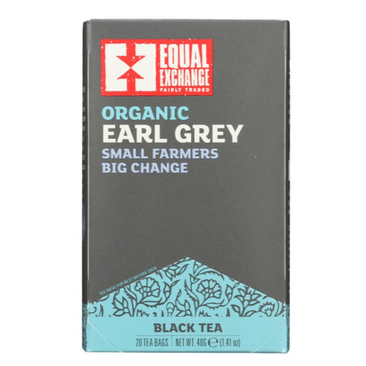 Equal Exchange - Organic Earl Grey Tea, 20 Bags - Pack of 6