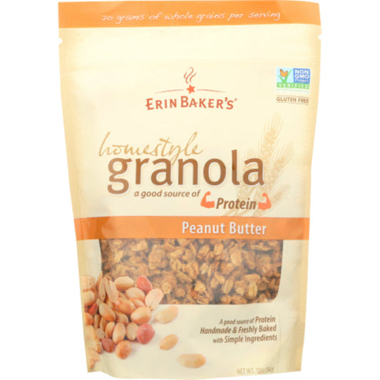 Erin Bakers - Homestyle Peanut Butter Granola, 12 Oz - Pack of 6