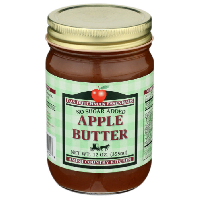 Essenhaus Fruit Spread No Sugar Added Apple Butter 12 Oz - Pack of 12