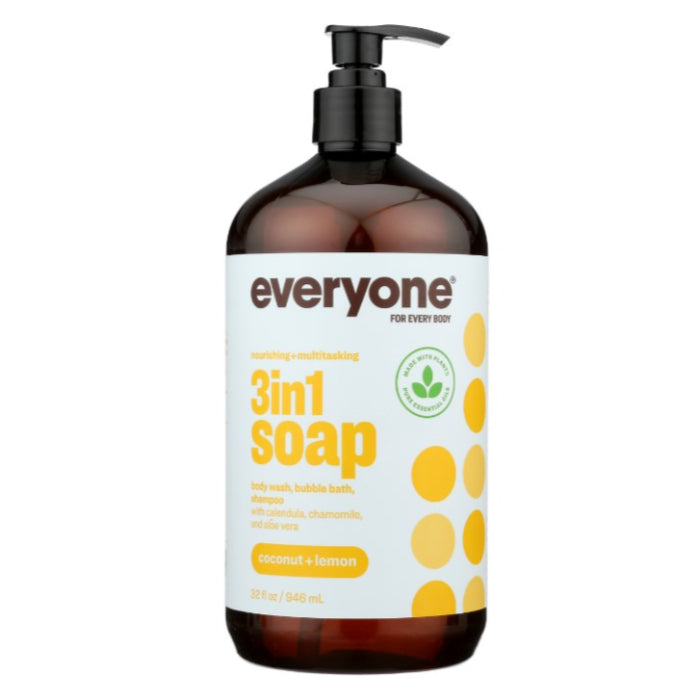 Everyone - Coconut + Lemon Soap, 32 Oz - Pack of 3