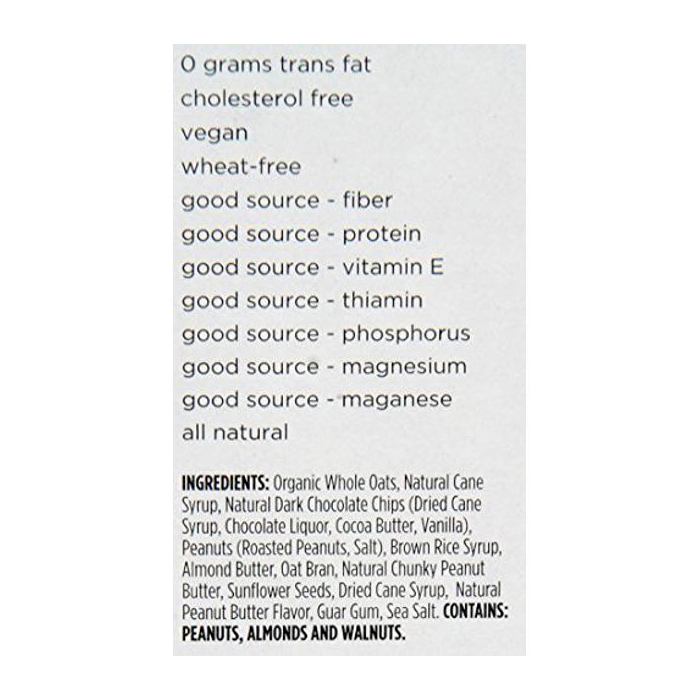 Earnest Eats - Almond Butter Bar Choco Peanut Butter, 1.9 oz - back