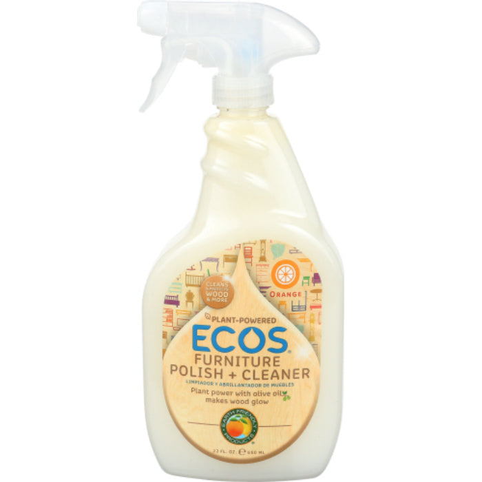 ECOS - Orange Furniture Polish + Cleaner, 22 Oz - Pack of 6