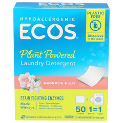 ECOS - Magnolia & Lily Laundry Sheets, 50 EA - Pack of 10