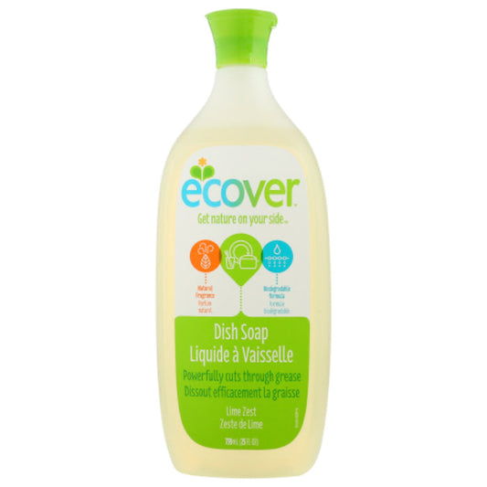 Ecover - Lime Zest Liquid Dishwash, 25 Oz - Pack of 6