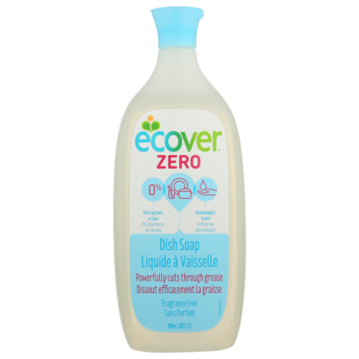 Ecover - Zero Liquid Dishwash, 25 Oz - Pack of 6