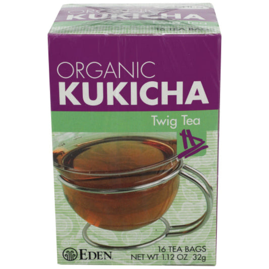 Eden Foods - Organic Kukicha Twig Tea, 16 Bags - Pack of 12