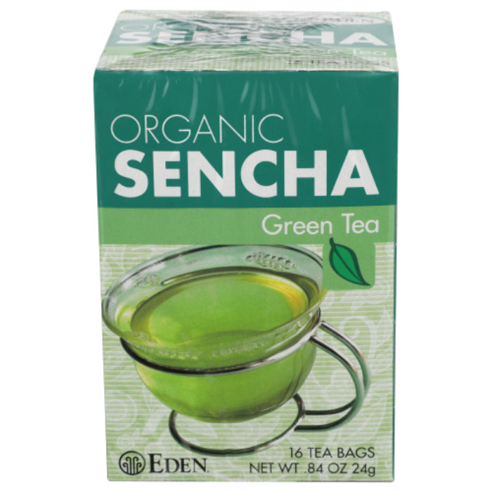 Eden Foods - Organic Sencha Green Tea, 16 Bags - Pack of 12