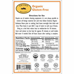 Edison Grainery - Organic Garbanzo Beans, 16oz - back