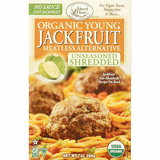 Edward & Sons - Organic Young Jackfruit Unseasoned Shredded, 7oz