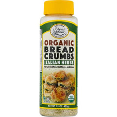 Edward & Sons Organic Breadcrumbs Italian Herb 15 Oz
 | Pack of 6 - PlantX US