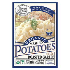 Edward & Sons Organic Mashed Potatoes Roasted Garlic, 3.5 oz

 | Pack of 6 - PlantX US